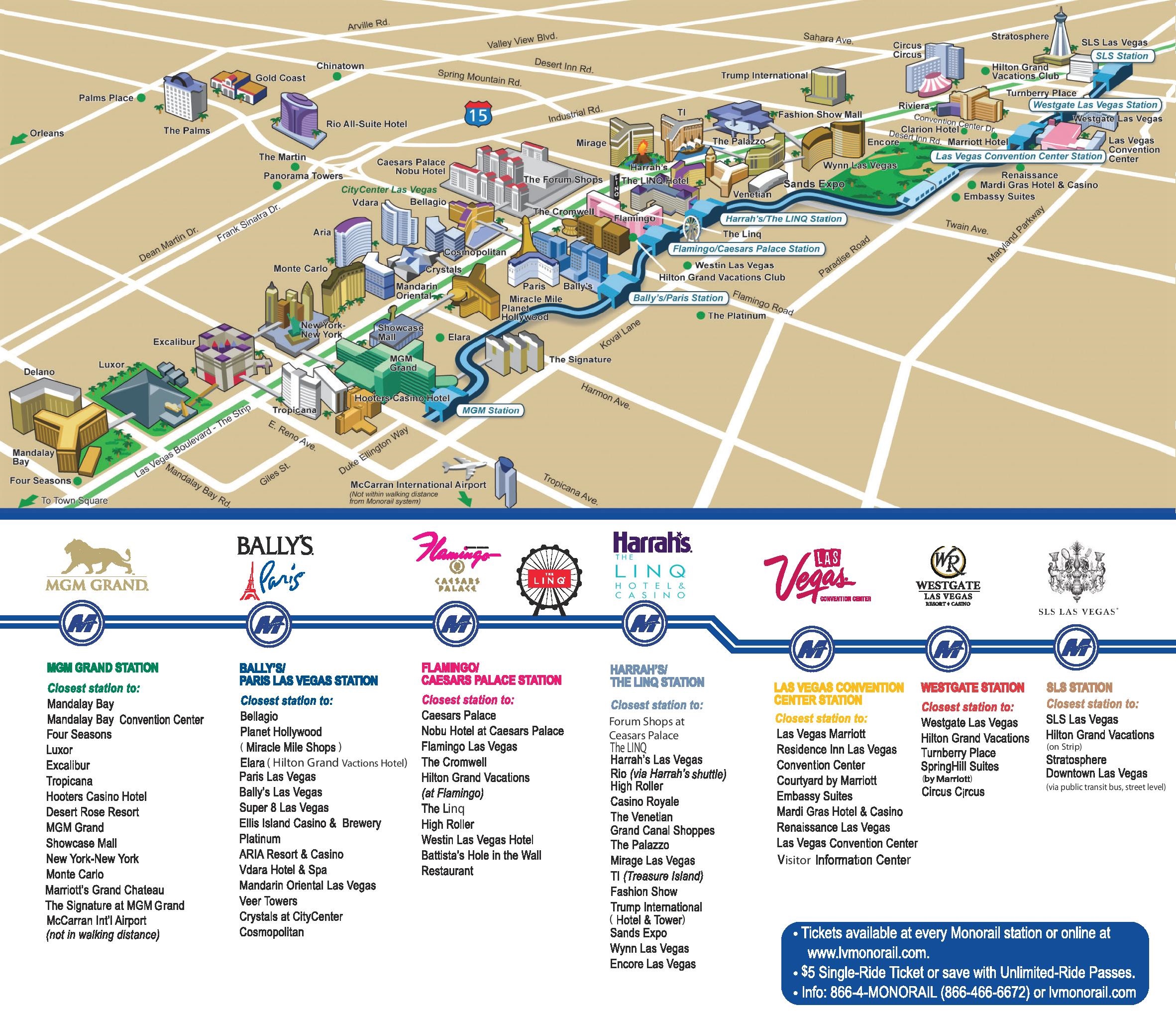 Las Vegas Strip Map Printable