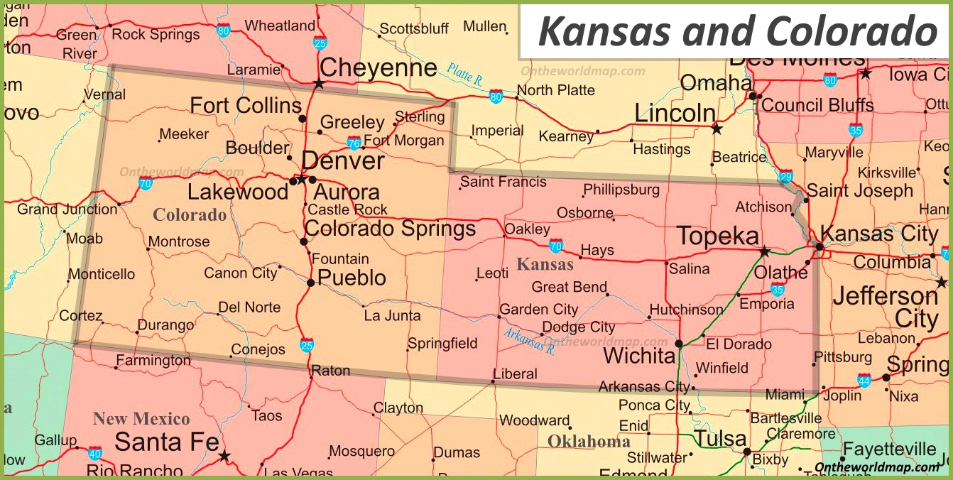 Map Of Kansas And Colorado Border My Maps | SexiezPicz Web Porn