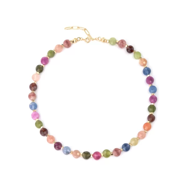 handmade popular colorful big bead necklace for women