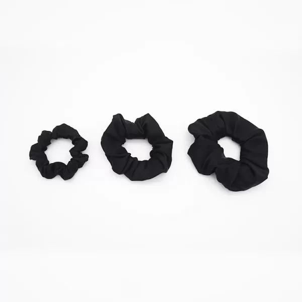 black silk scrunchie