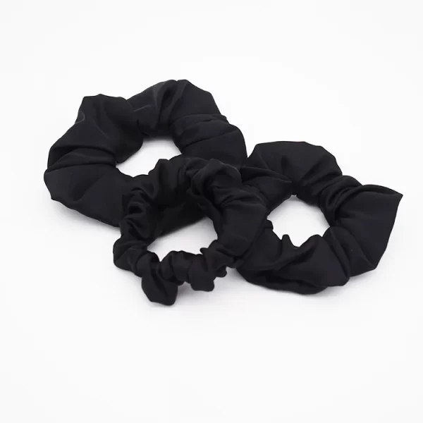 black silk scrunchie