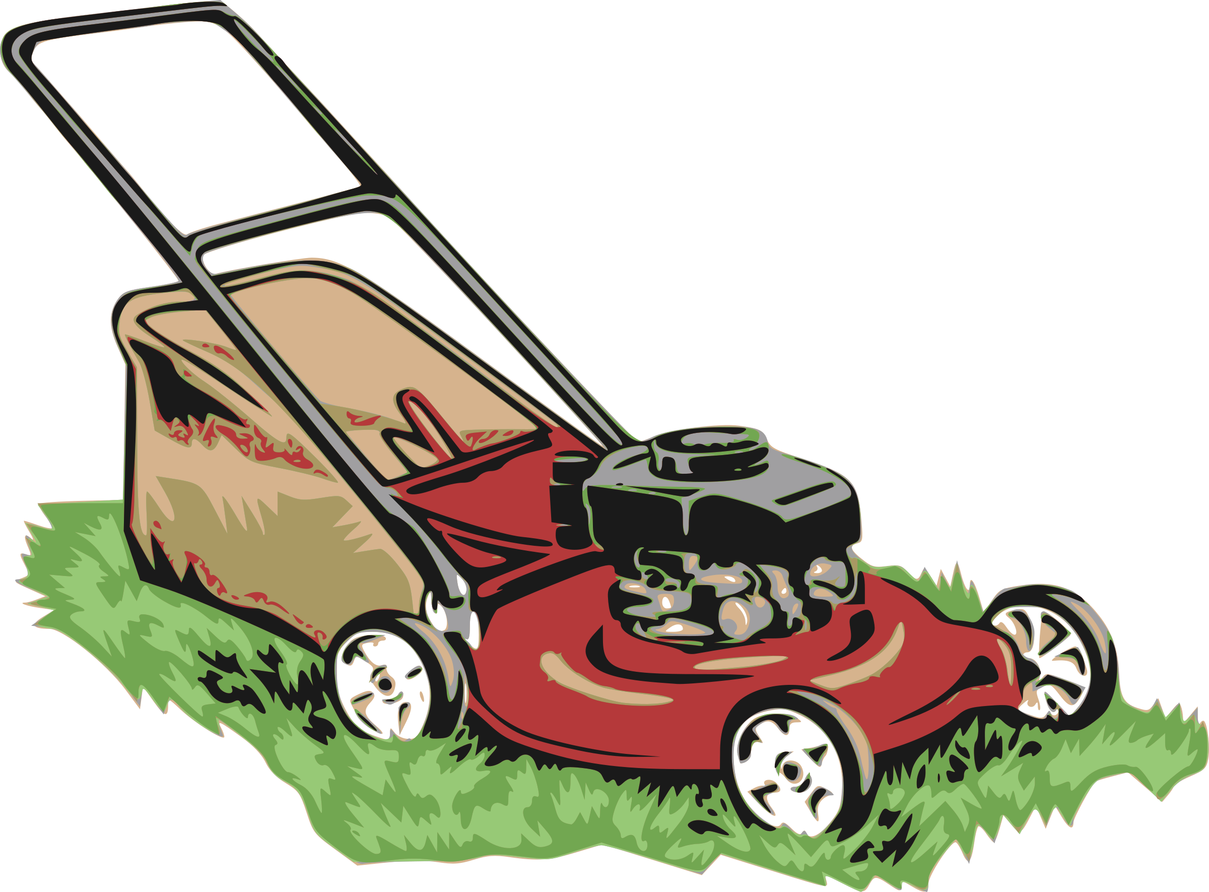 Clipart - Red Lawnmower