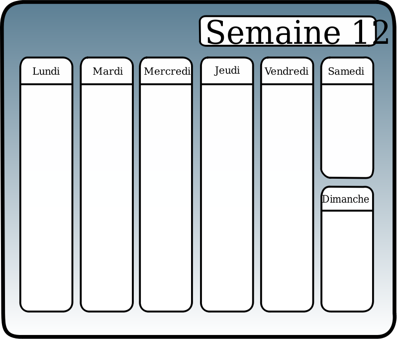 Weekly calendar