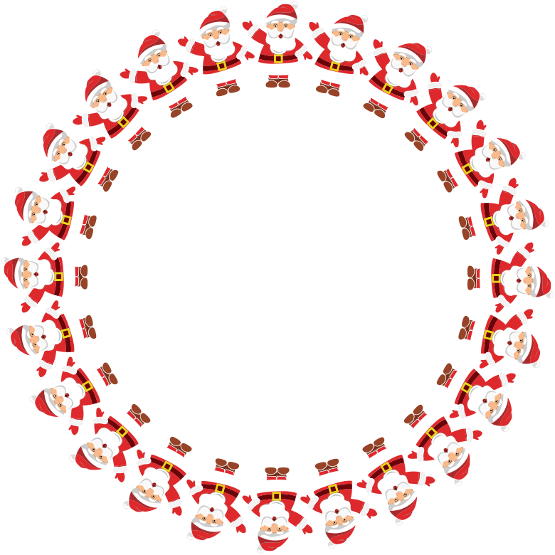 Santa Waving Frame - Openclipart