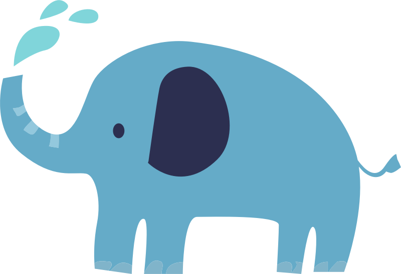 Blue Elephant - Openclipart