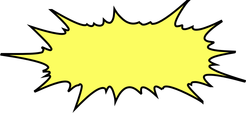 comic burst speech bubble thin yellow 