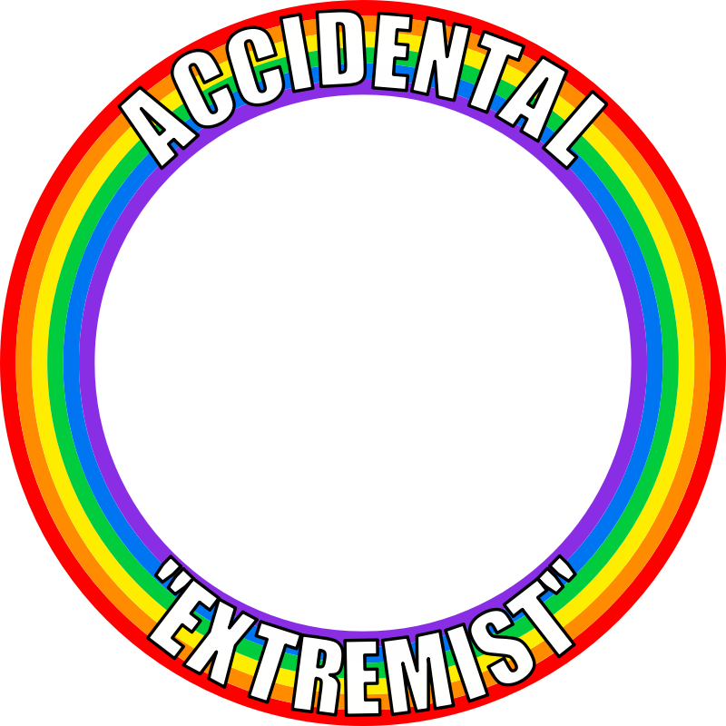 LGBT pride accidental extremist troll frame