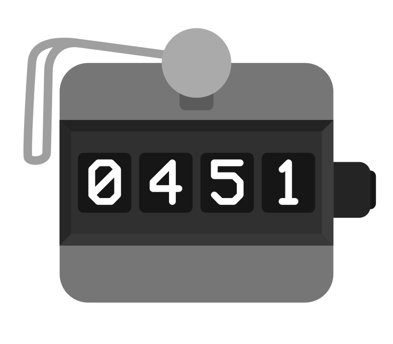  Mechanical Clicker Counter with Bigger Digits