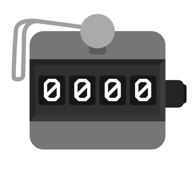 Mechanical Clicker Counter with Bigger Digits Reset to Zero 0000