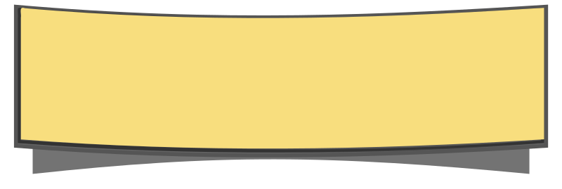 Curved gold banner