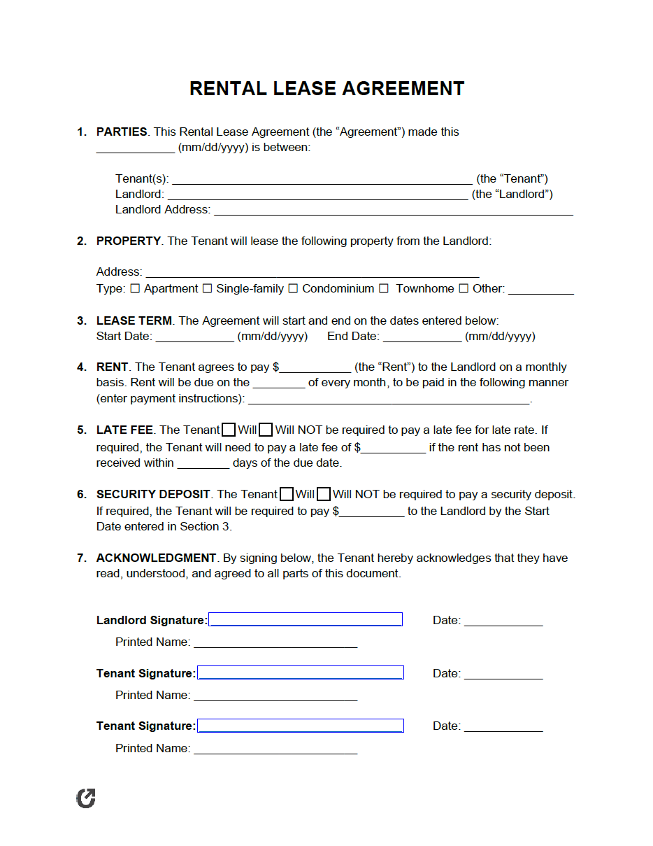 Free Printable Basic Rental Agreement Fillable - vrogue.co