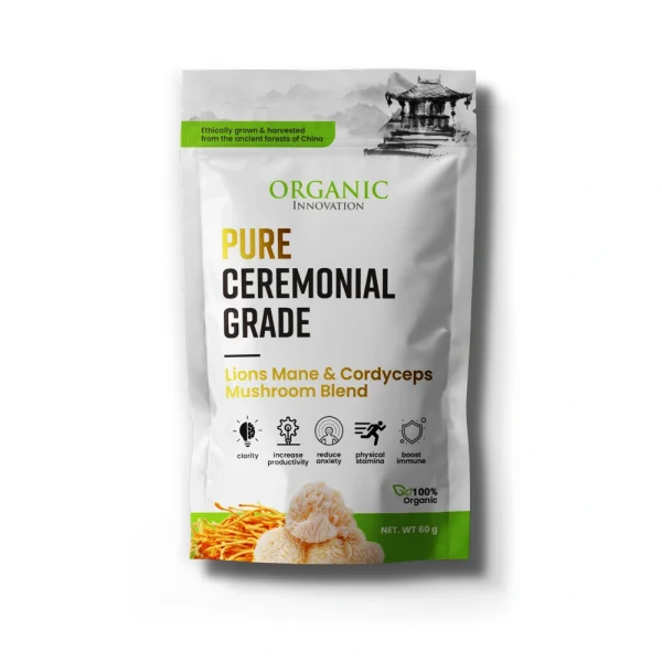 Organic Innovation's Pure Ceremonial Grade Lions Mane Cordyceps blend