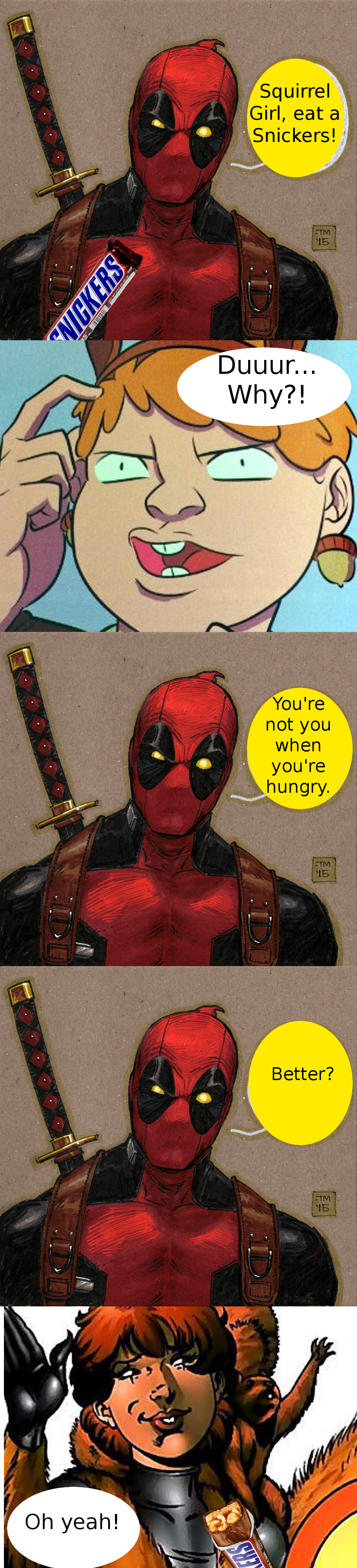 Deadpool Squirrel Girl Snickers Meme By Deadfish Comics On DeviantArt