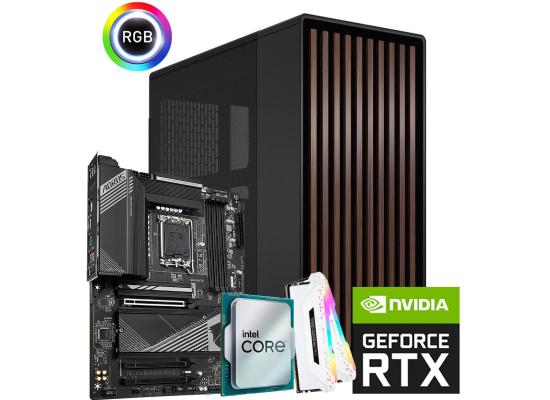 INTEL CORE i5 13400F // RTX 4060 Ti 8GB // 32GB RAM DDR4 - Black & White Stylish Build