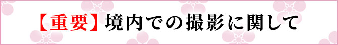 境内の撮影に関して