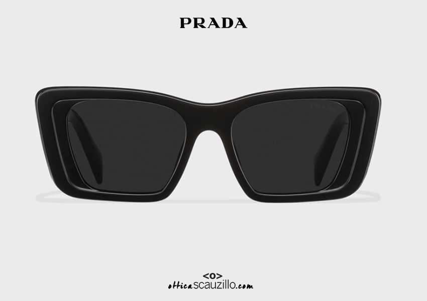 Oversized rectangular sunglasses PRADA SPR 08YS col. black | Occhiali ...