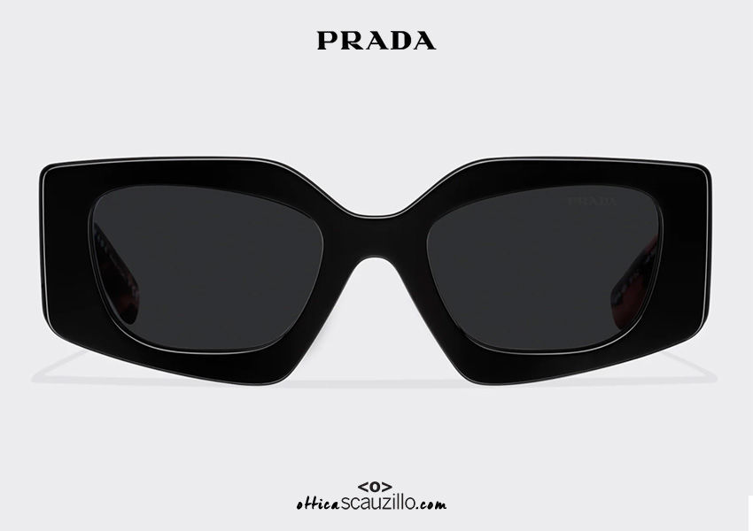 Narrow geometric sunglasses PRADA Symbole SPR 15YS col. black ...