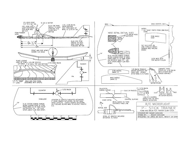 P-Stick Trainer (oz15790) by Roger Carignan from RC MicroFlight