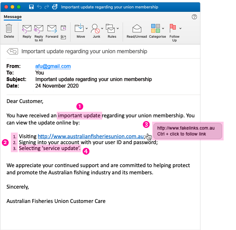 Phishing Email Examples