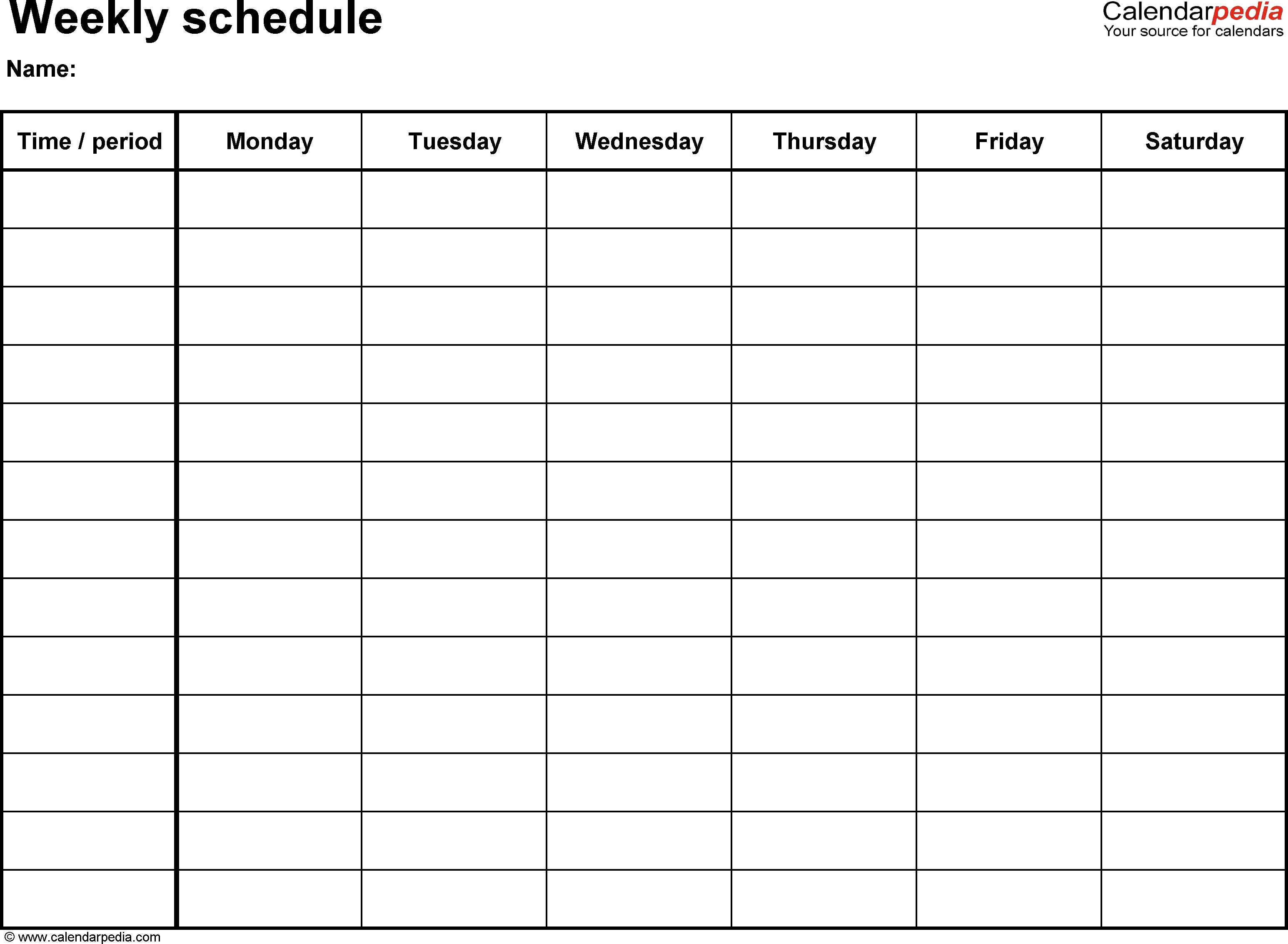 Free Weekly Schedule Templates For Word - 18 Templates-Summer Camp Schedule Template Editable