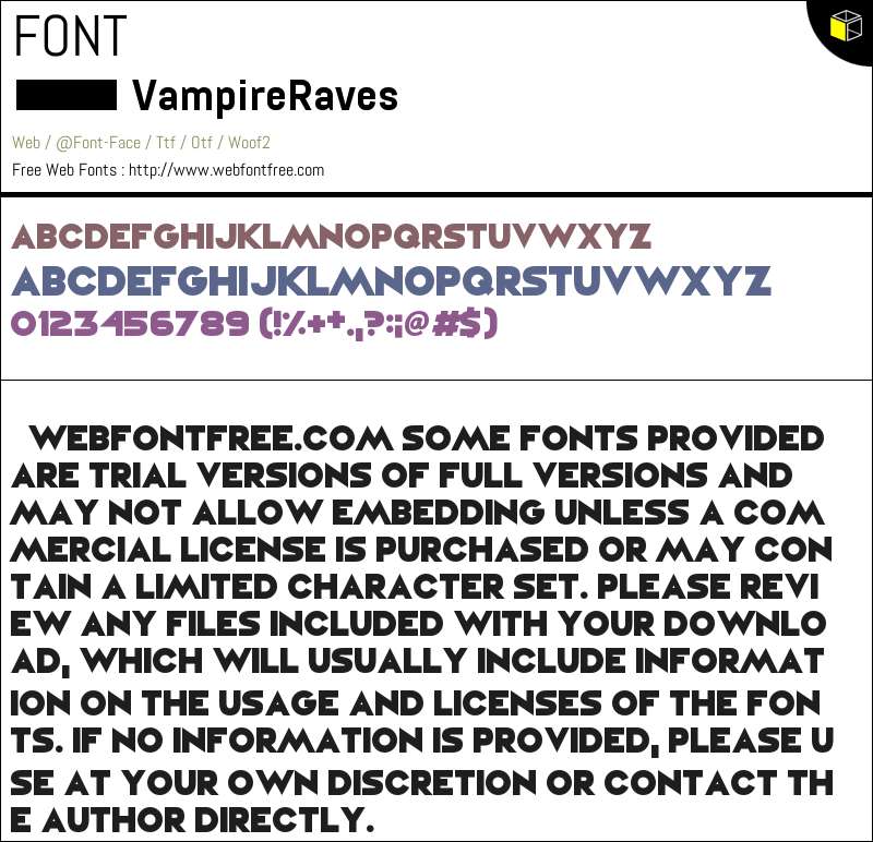 Vampire Raves Fonts Downloads - WebFontFree.Com