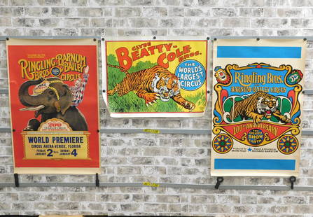 Ringling Bros And Barnum & Bailey Circus Lithograph Auction