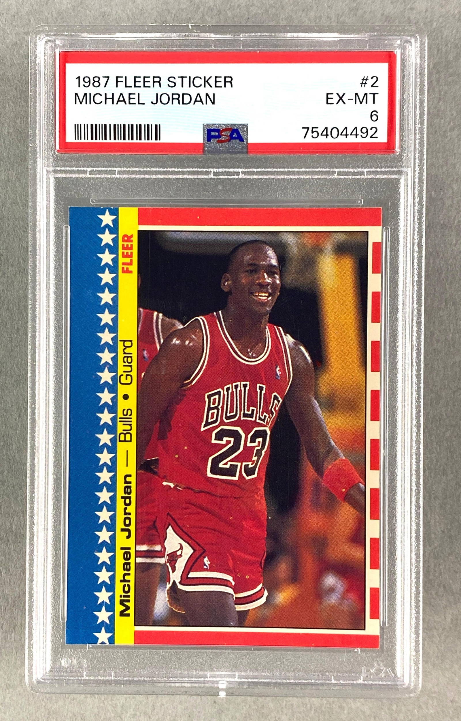 1987 Fleer Sticker Michael Jordan #2 Psa 6 Auction