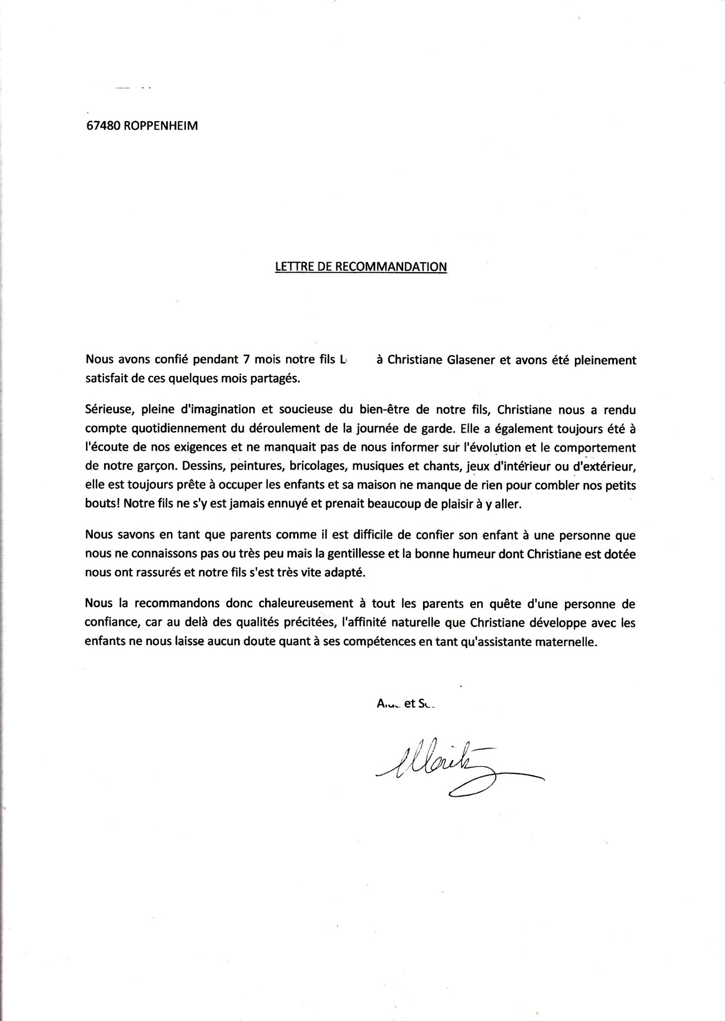 Exemple De Lettre De Recommandation Pour Un Salarié - Exemple de Lettre