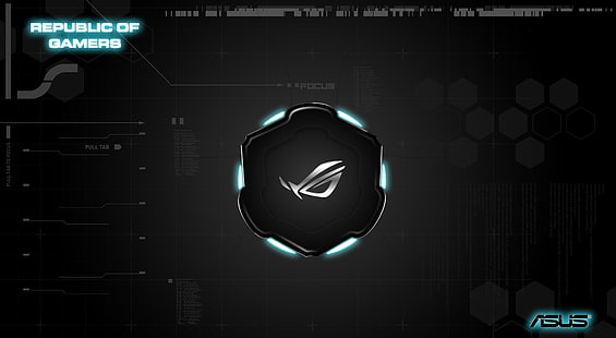 Asus Republic Of Gamers, Screenshot do logotipo de Asus ROG, Computadores, Hardware, asus, gamers, asus rog, HD papel de parede HD wallpaper