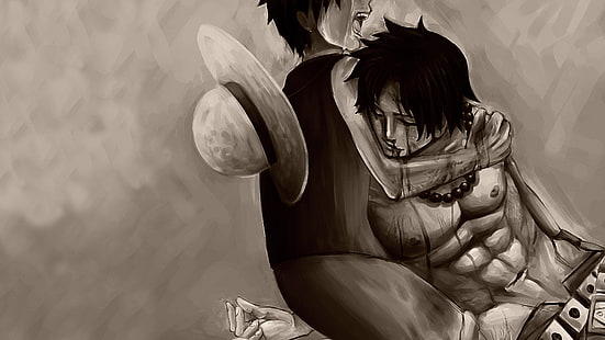 Death one piece ace luffy 1600x900 Anime One Piece HD Art، Death، one piece، خلفية HD HD wallpaper