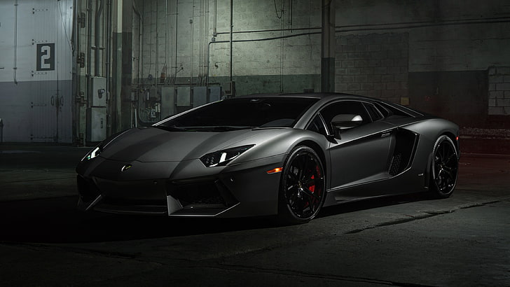 carro preto, carro, veículo, carro esportivo, supercarro, lamborghini, lamborghini aventador, roda, veículo de luxo, HD papel de parede