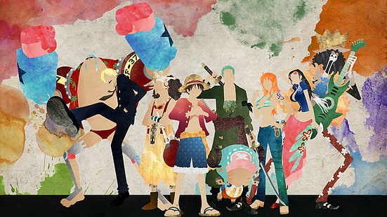 1920x1080 px Brook Monkey D. Luffy Nami نيكو روبن ون بيس رورونوا Zoro Sanji To Anime Azumanga HD Art، one piece، Nico Robin، Nami، Sanji، Tony Tony Chopper، Usopp، brook، 1920x1080 px، Monkey D. Luffy، Roronoa زورو، خلفية HD HD wallpaper