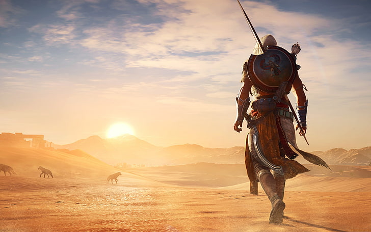 Assassin's Creed game cover, Assassin's Creed, video games, Assassin's Creed: Origins, HD wallpaper