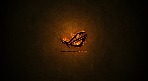 Asus Republic Of Gamers, logotipo da Asus Republic of Gamers, Computadores, Hardware, Fogo, asus, republic of gamers, HD papel de parede HD wallpaper