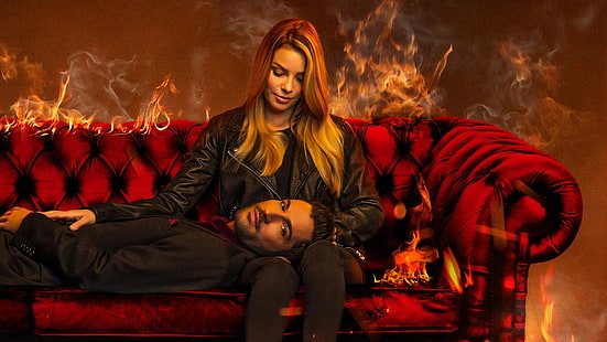 Programa de TV, Lucifer, Chloe Decker, Lauren German, Lucifer (Programa de TV), Lucifer Morningstar, Tom Ellis, HD papel de parede HD wallpaper