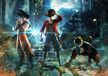 goku، naruto، monkey d luffy، Jump Force، games، hd، 4k، 5k، 8k، خلفية HD HD wallpaper