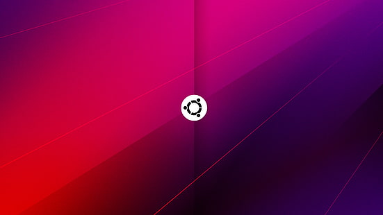 丸い黒と白のロゴ、丸い白と黒のロゴ、Ubuntu、Unix、Linux、ロゴ、 HDデスクトップの壁紙 HD wallpaper