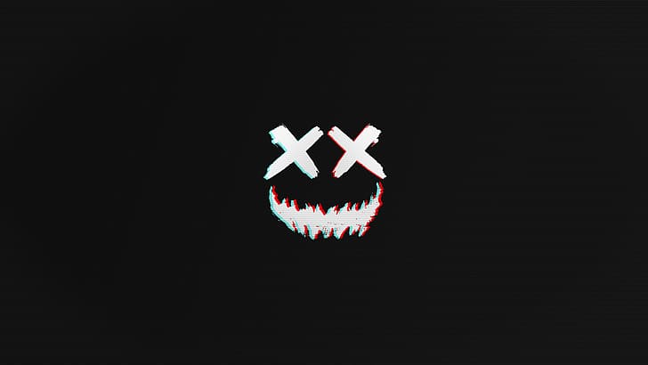 Scary Face Minimalism Dark Smile Unknown Artist Demon Errors Terror Hd Wallpaper Wallpaperbetter