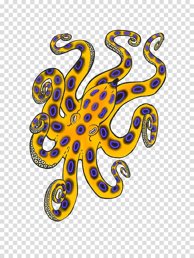 Greater Blue Ringed Octopus Drawing