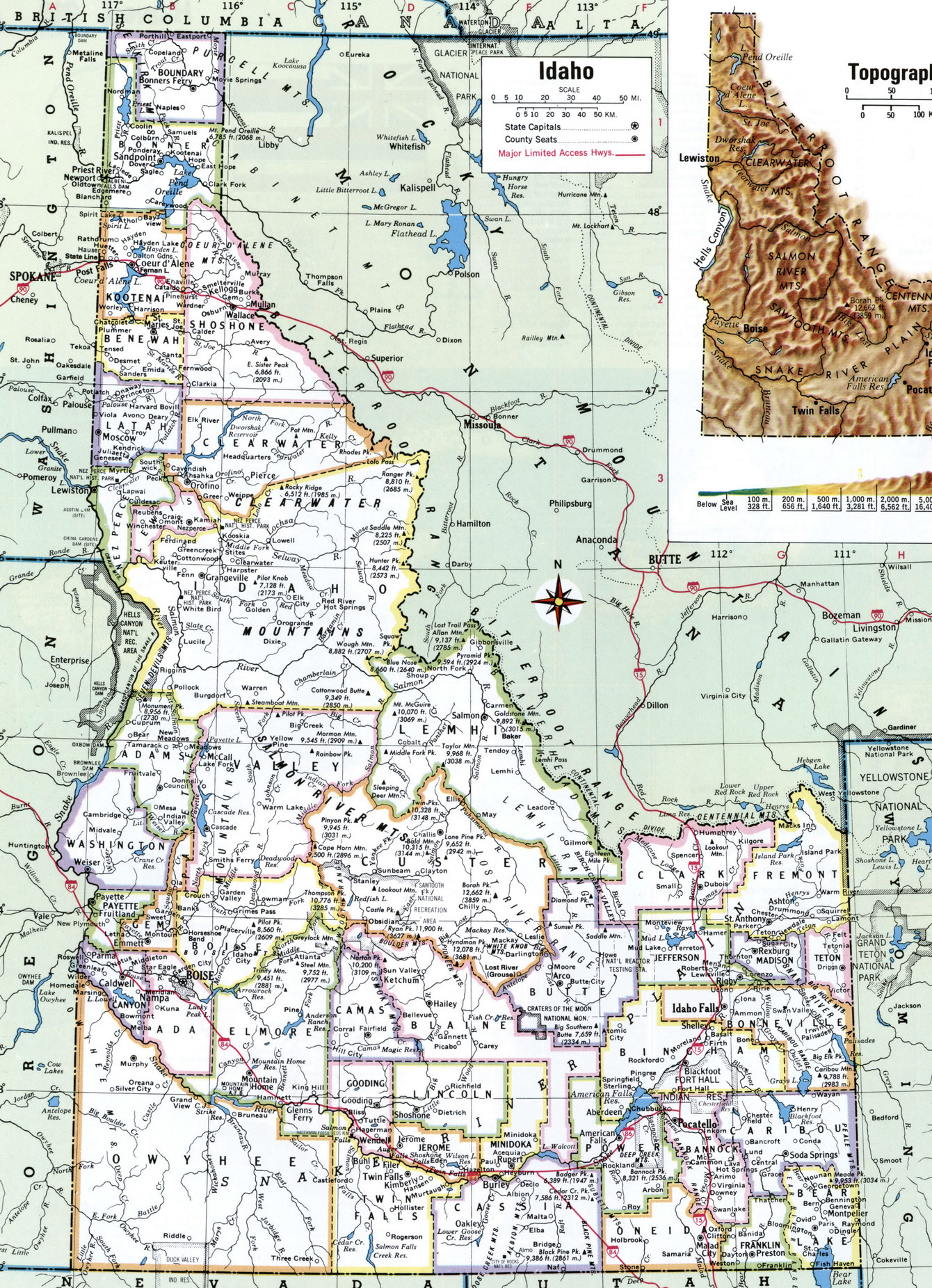 State And County Maps Of Idaho - Bank2home.com