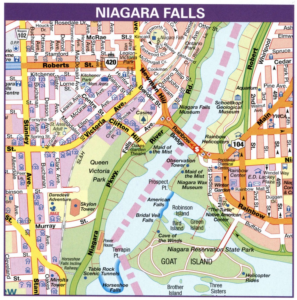 Street Map Of Niagara Falls Ontario - Cleopatra Turkey Map