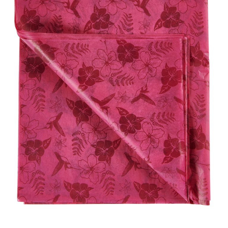 Cerise Pink Hummingbird Printed Tissue Paper