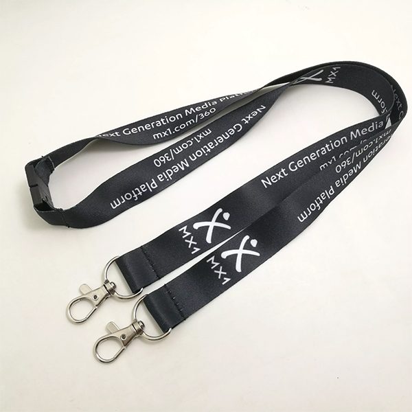 Lanyard nylon double clip