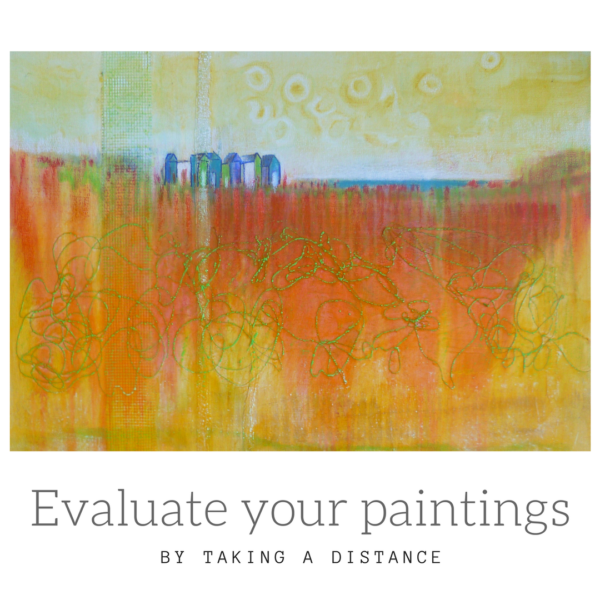 Take a distance to evaluate your paintings by Sandrine Pelissier on ARTiful, painting demos