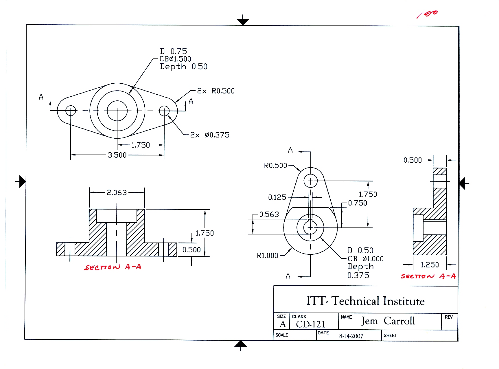 Autocad Mechanical Drawings Samples at PaintingValley.com | Explore ...