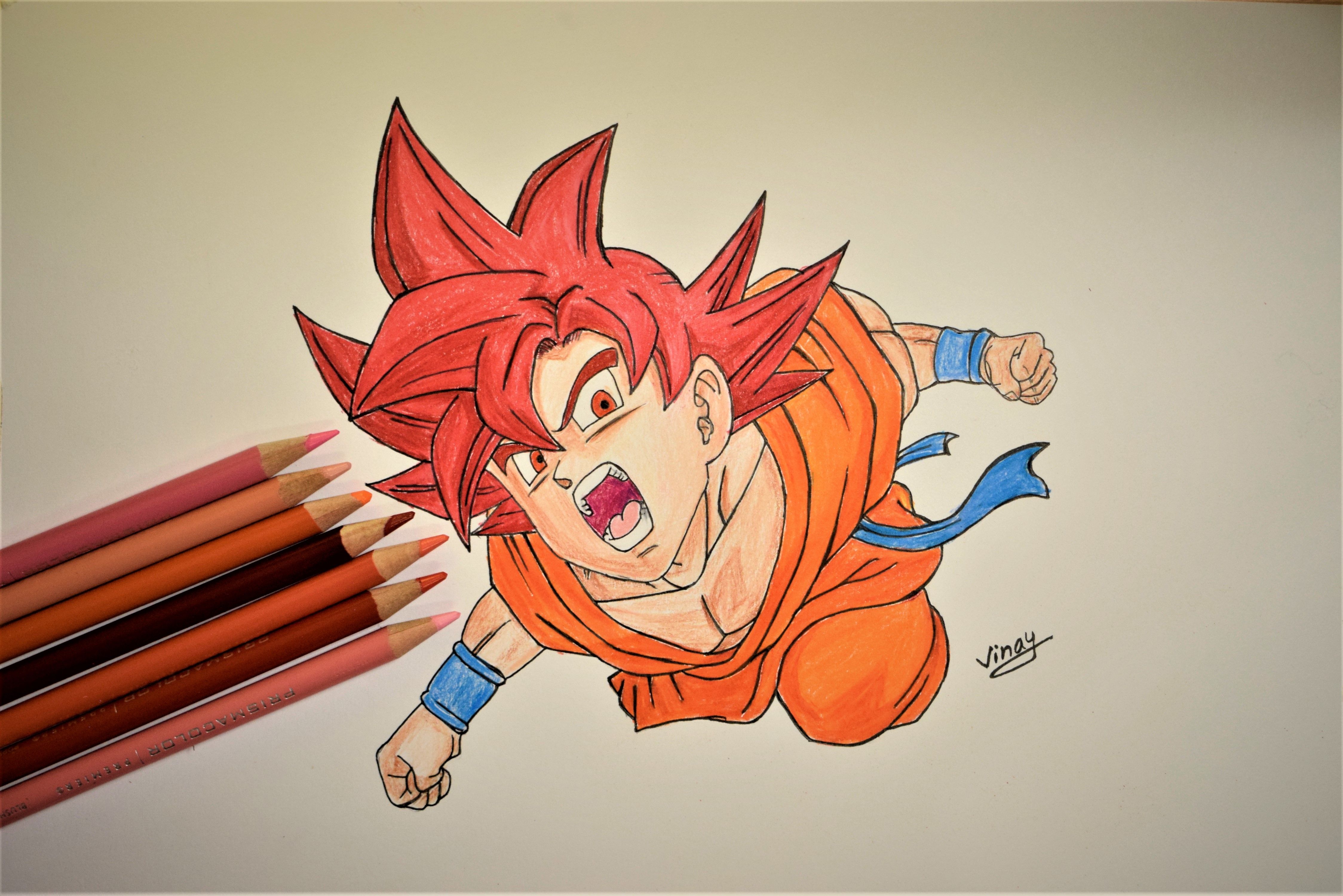 Drawing Goku Ssj God From Dragon Ball Super Youtube Dragon Ball | Sexiz Pix