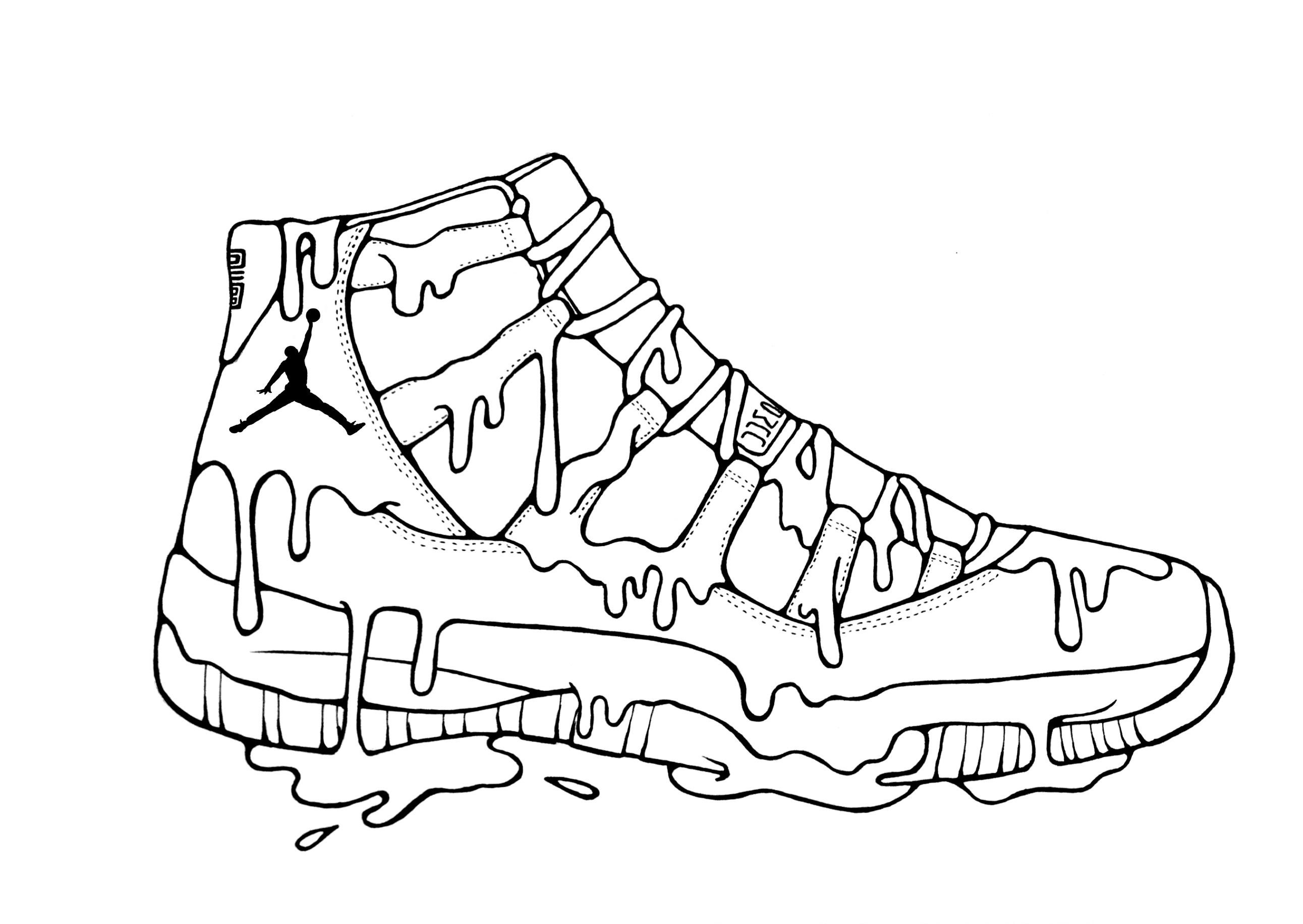 Printable Jordan Shoes Template