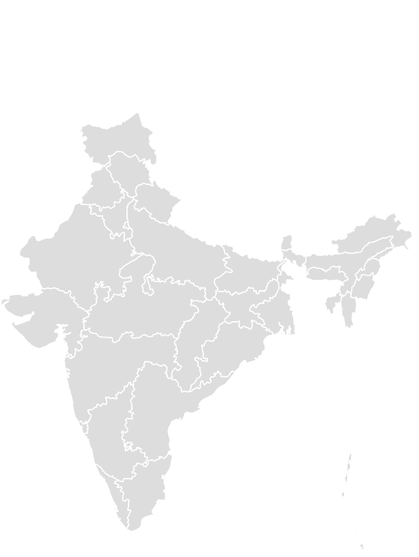 Blank Outline Map Of India