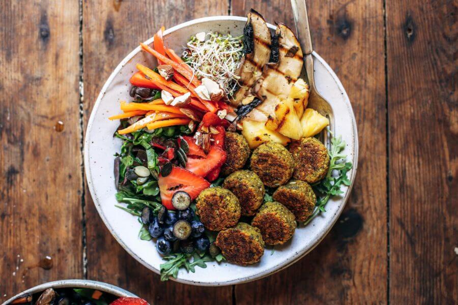 Whole30 Vegan Sweet Potato Falafel Bowl