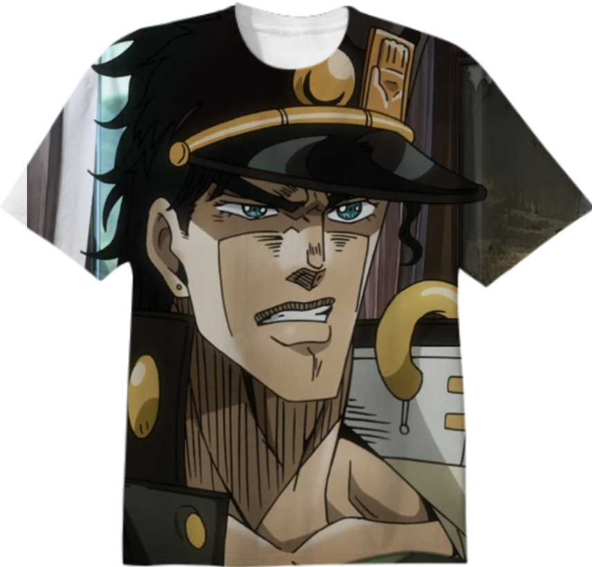 Shop jotaro (again) Cotton T-shirt by stardustcrusaders | Print All Over Me